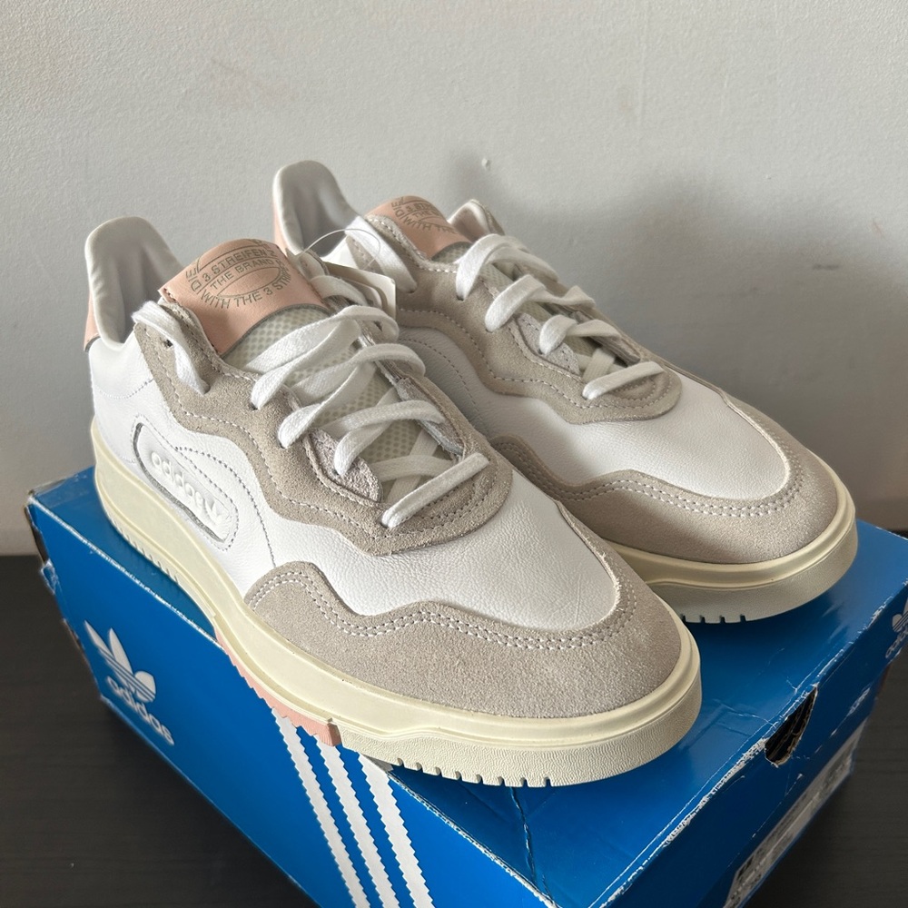 Adidas Women’s SC Premier Cream and Tan Sneakers
